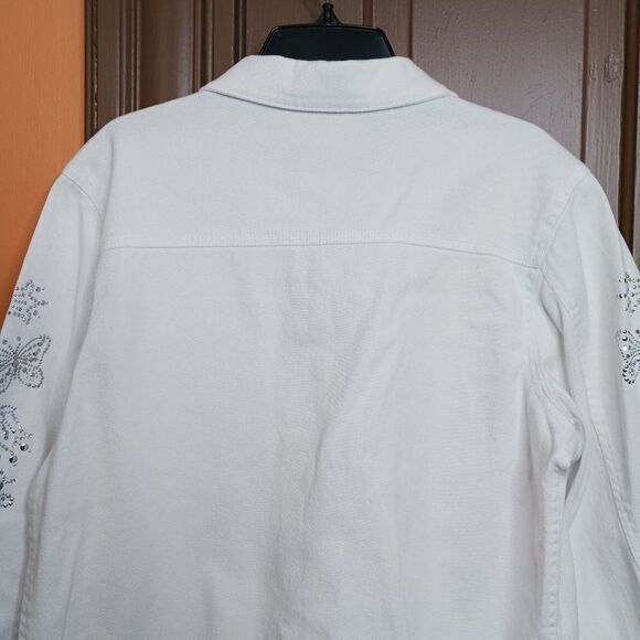 Quacker Factory Trucker Jacket Women's Size S - Picture 5 of 11